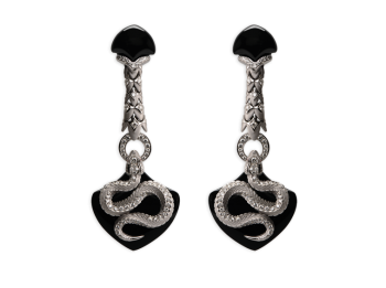 Серьги SNAKE LONG ONYX